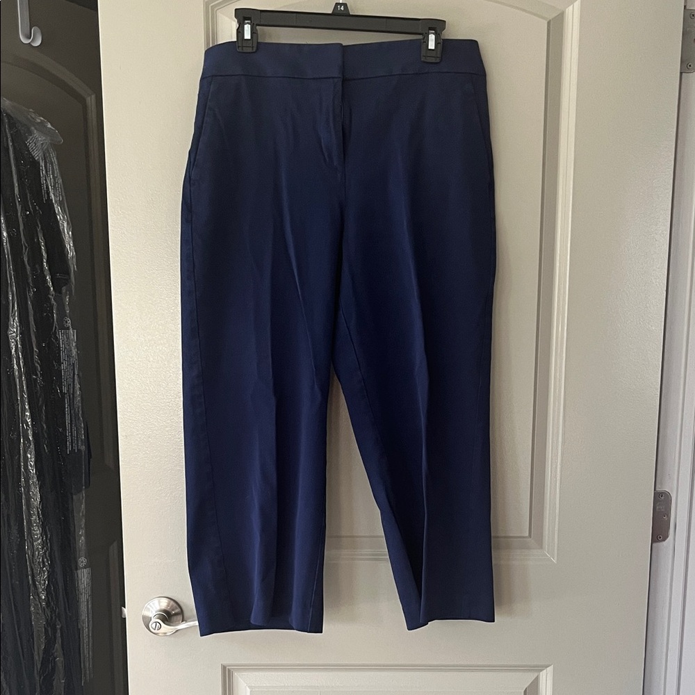 LOFT Classic Navy Cropped Pants
